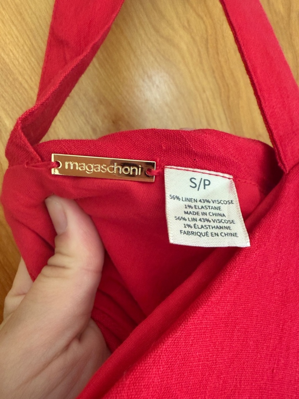 Magaschoni Red Ruffle-Trim Maxi Dress - Picture 2 of 5